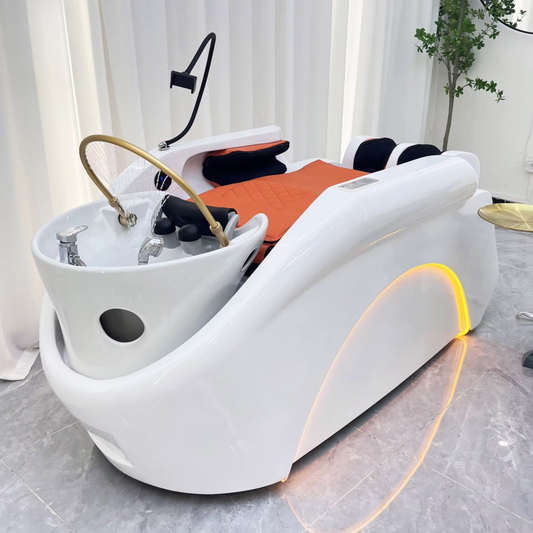 Lit de Head Spa Luxe – Soin Capillaire Premium avec LEDs Ambiantes