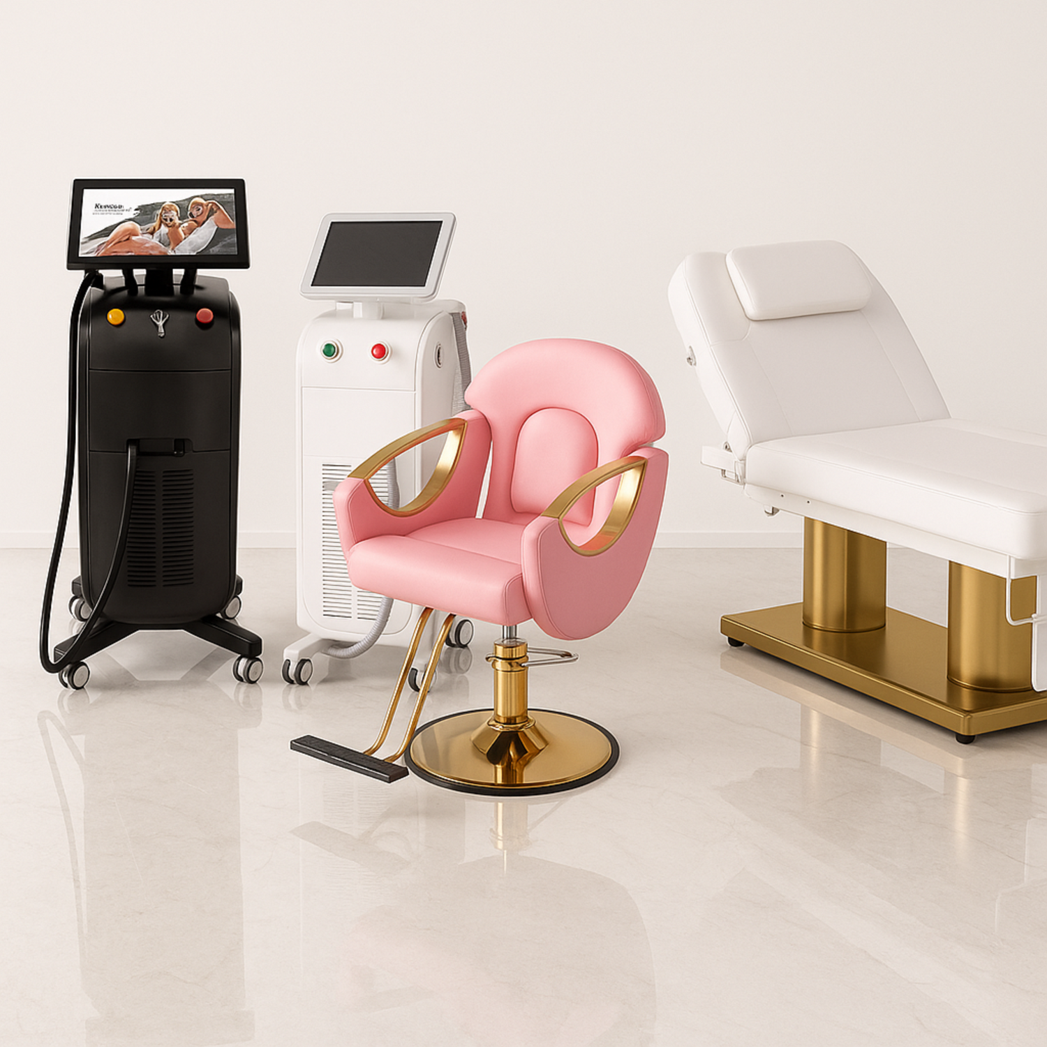 Fauteuil d’Esthétique Rose & Or